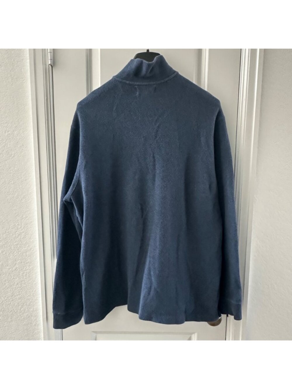 Polo Ralph Lauren Mens Blue Cotton 1/4 Zip Pullover Sweater XL - Picture 3 of 6